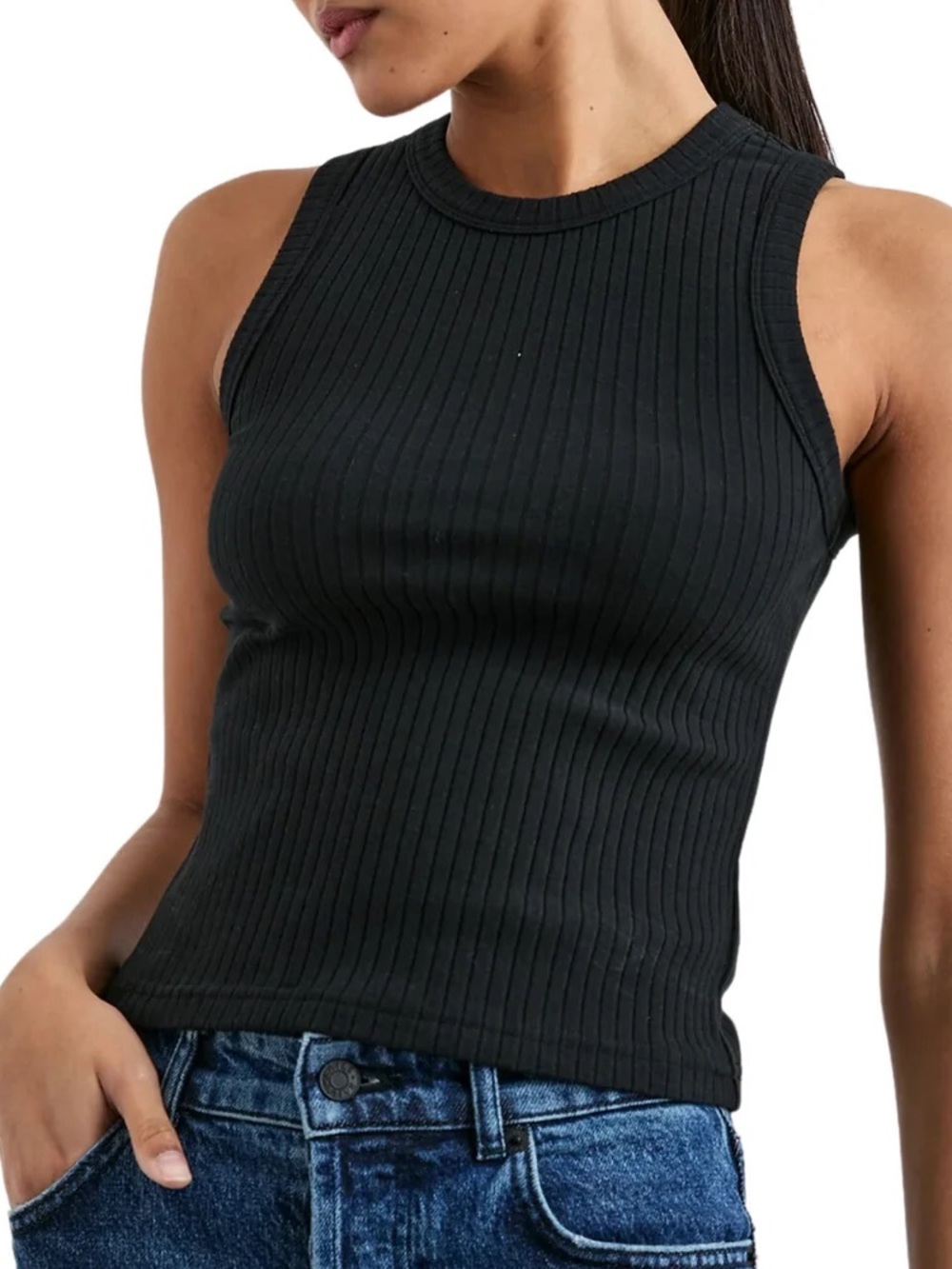 RAILS THE RACER TANK IN TRUE BLACK